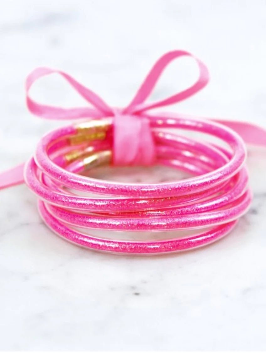 Jelly Vinyl Bracelets (Available in light or hot pink) - Blissful Boutique