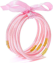 Jelly Vinyl Bracelets (Available in light or hot pink) - Blissful Boutique