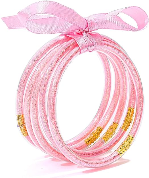 Jelly Vinyl Bracelets (Available in light or hot pink) - Blissful Boutique