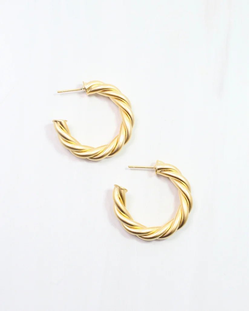 Joshamee Twisted Hoops - Blissful Boutique