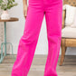 Judy Blue Garment Dyed 90's Straight Jeans/Hot Pink - Blissful Boutique