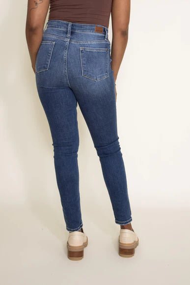 Judy Blue Hi Rise Button Fly Skinny - Blissful Boutique