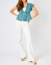 Judy Blue High Waist Wide Leg Jeans White - Blissful Boutique