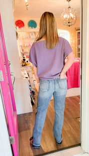 Judy Blue High - Waisted Side Detail Straight Jeans - Blissful Boutique