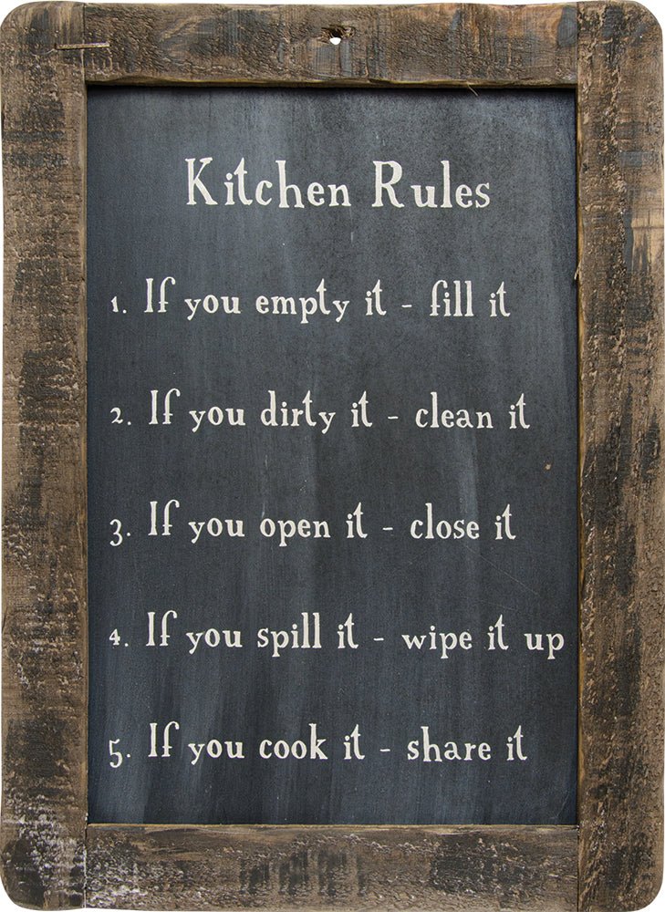 Kitchen Rules Sign - Blissful Boutique