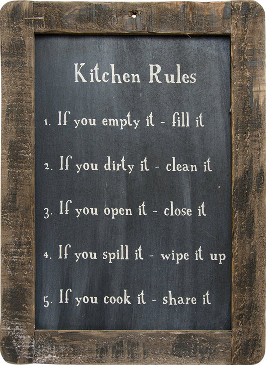 Kitchen Rules Sign - Blissful Boutique