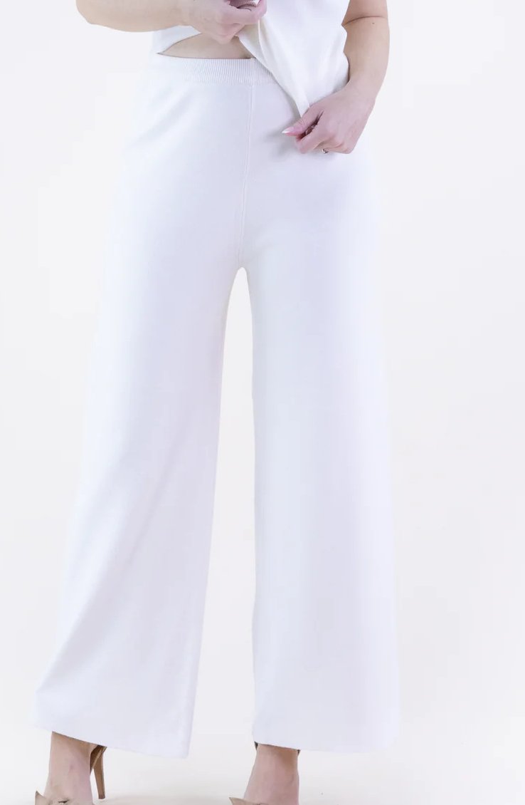 Knit Wide Leg Pants - Blissful Boutique