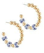 Large Ceramic and CCB Ball Hoops - Blissful Boutique