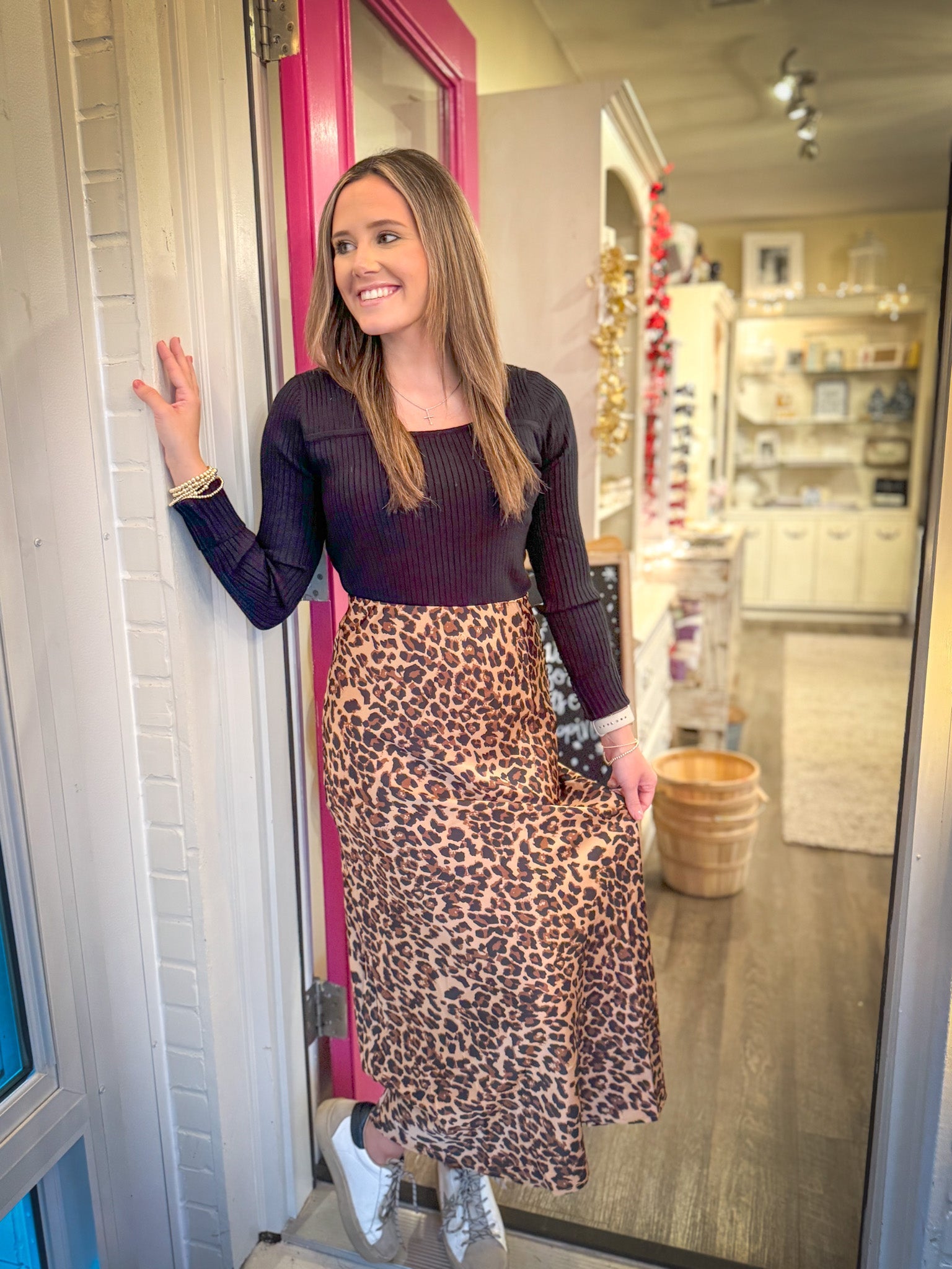 Laurel Animal Print Midi - Blissful Boutique