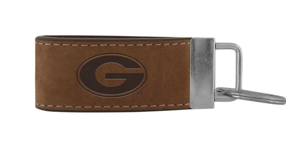 leather UGA key fob - Blissful Boutique