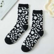 Leopard Fuzzy Socks - Blissful Boutique