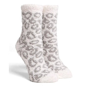 Leopard Mini Crew Fuzzy Winter Socks - Blissful Boutique