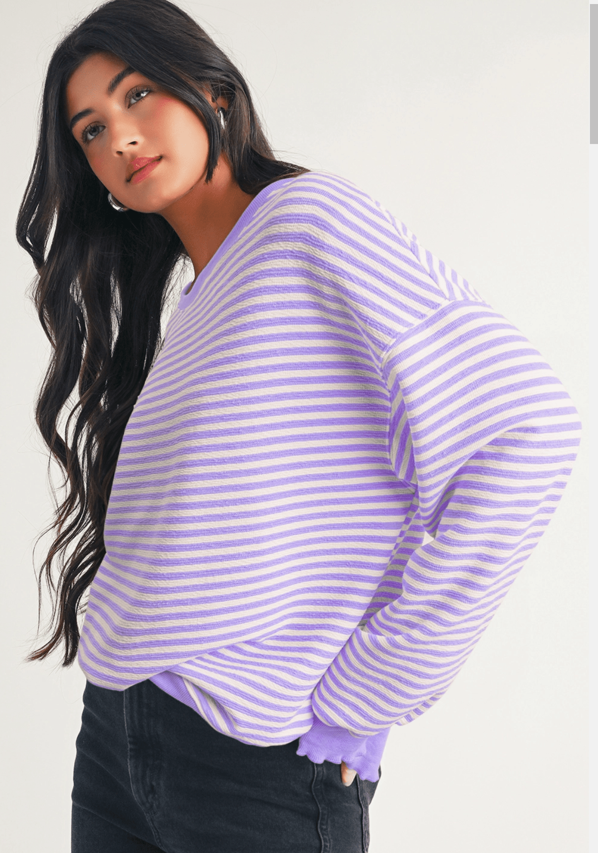 Lila Striped Top - Blissful Boutique