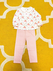 Little Girls Pumpkin Legging Set - Blissful Boutique