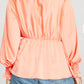 Long Dolman Sleeve Satin Top - Blissful Boutique