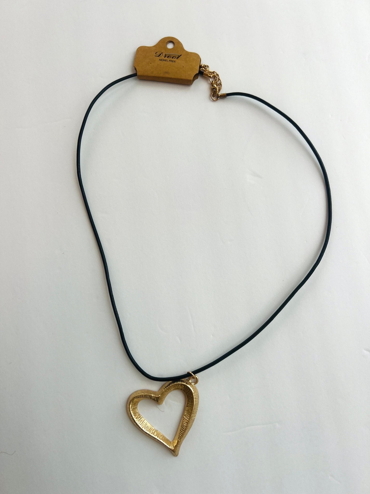 long heart pendant necklace - Blissful Boutique