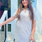 Lt Taupe Casual Short Sleeve Dress - Blissful Boutique