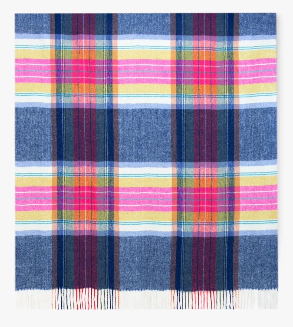 Madras Plaid Blanket Scarf - Blissful Boutique