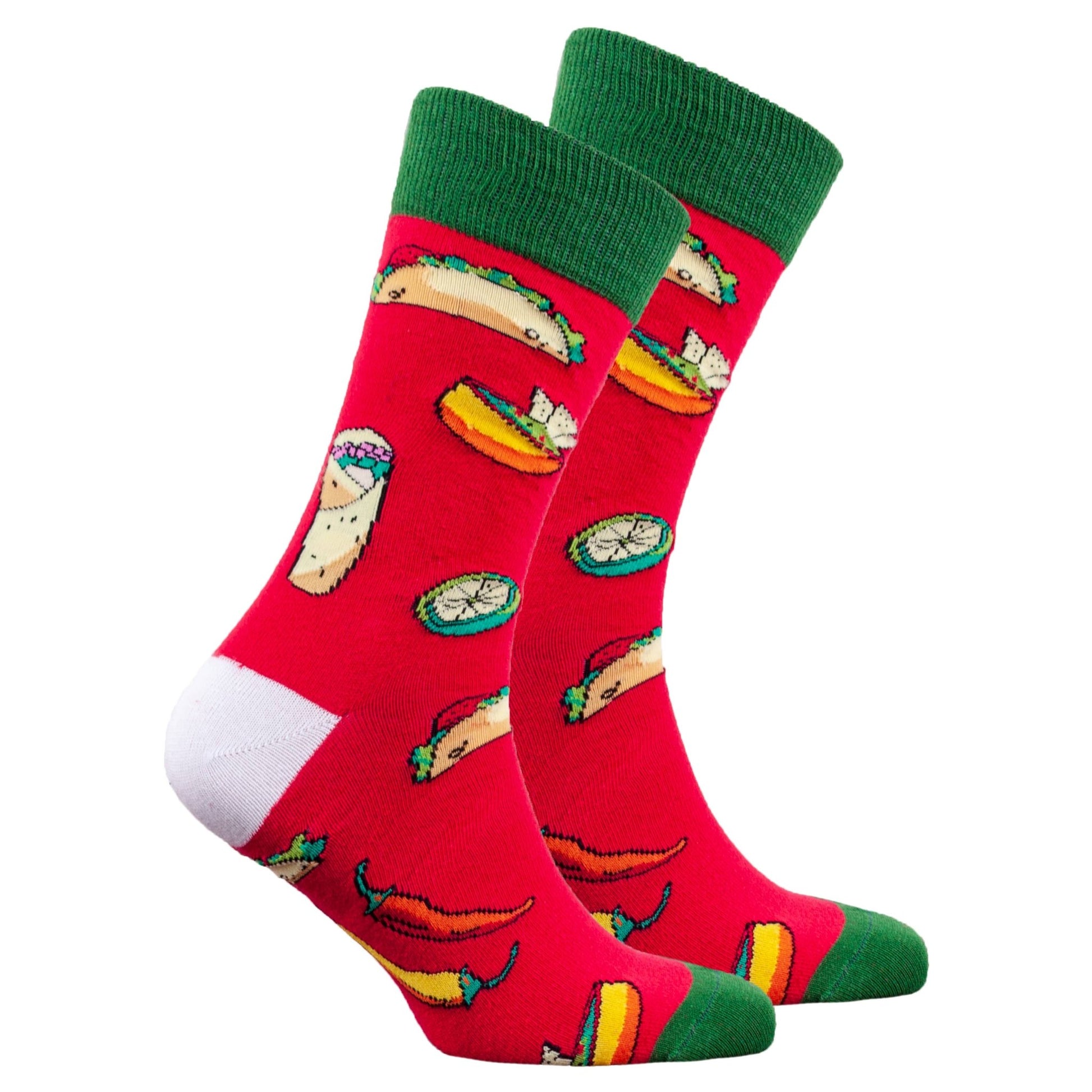 Men's Chili Tacos Crew Socks - Blissful Boutique