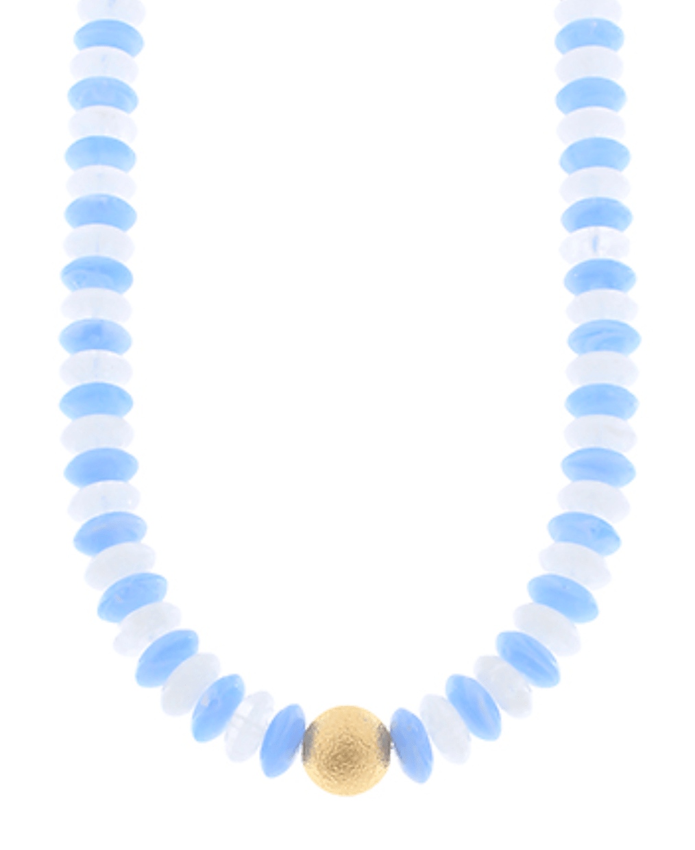 Metal and Color Rondelle Beads Necklace - Blissful Boutique