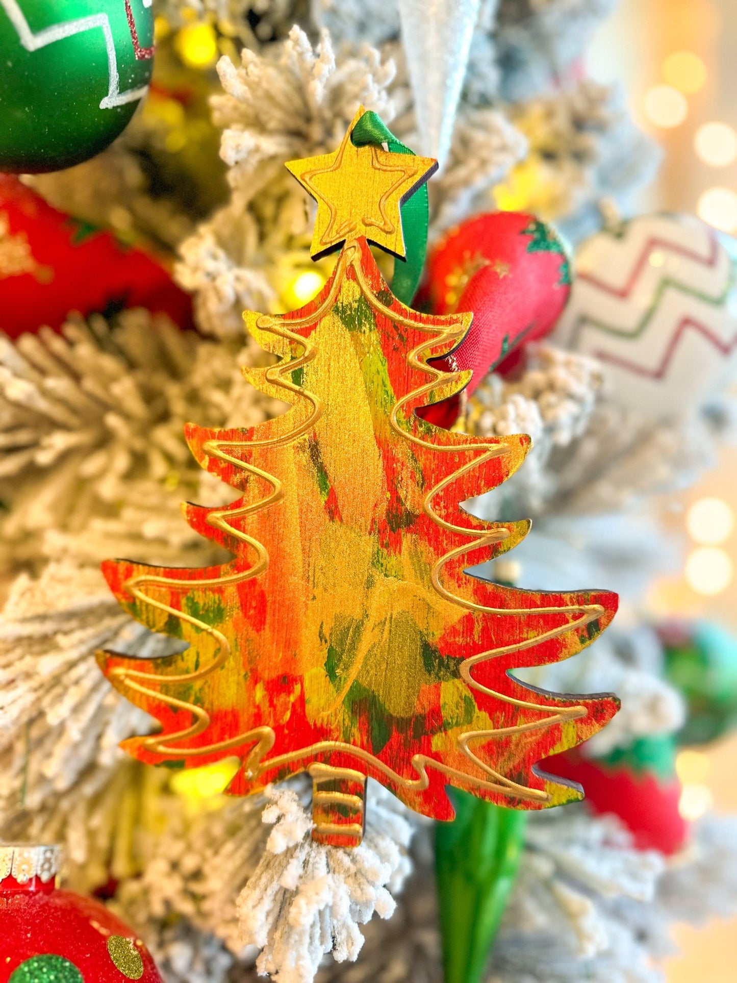 Metallic Christmas Tree Ornament - Blissful Boutique