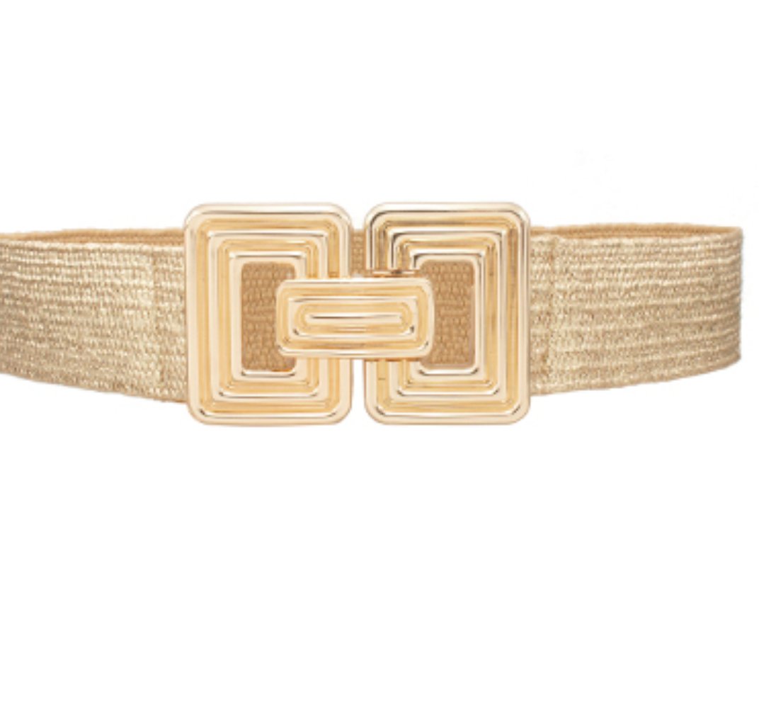 Metallic Straw Belt - Blissful Boutique