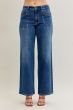 Mid Rise 90's Straight Front Patch Double Pkt Judy Blue - Blissful Boutique