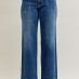 Mid Rise 90's Straight Front Patch Double Pkt Judy Blue - Blissful Boutique