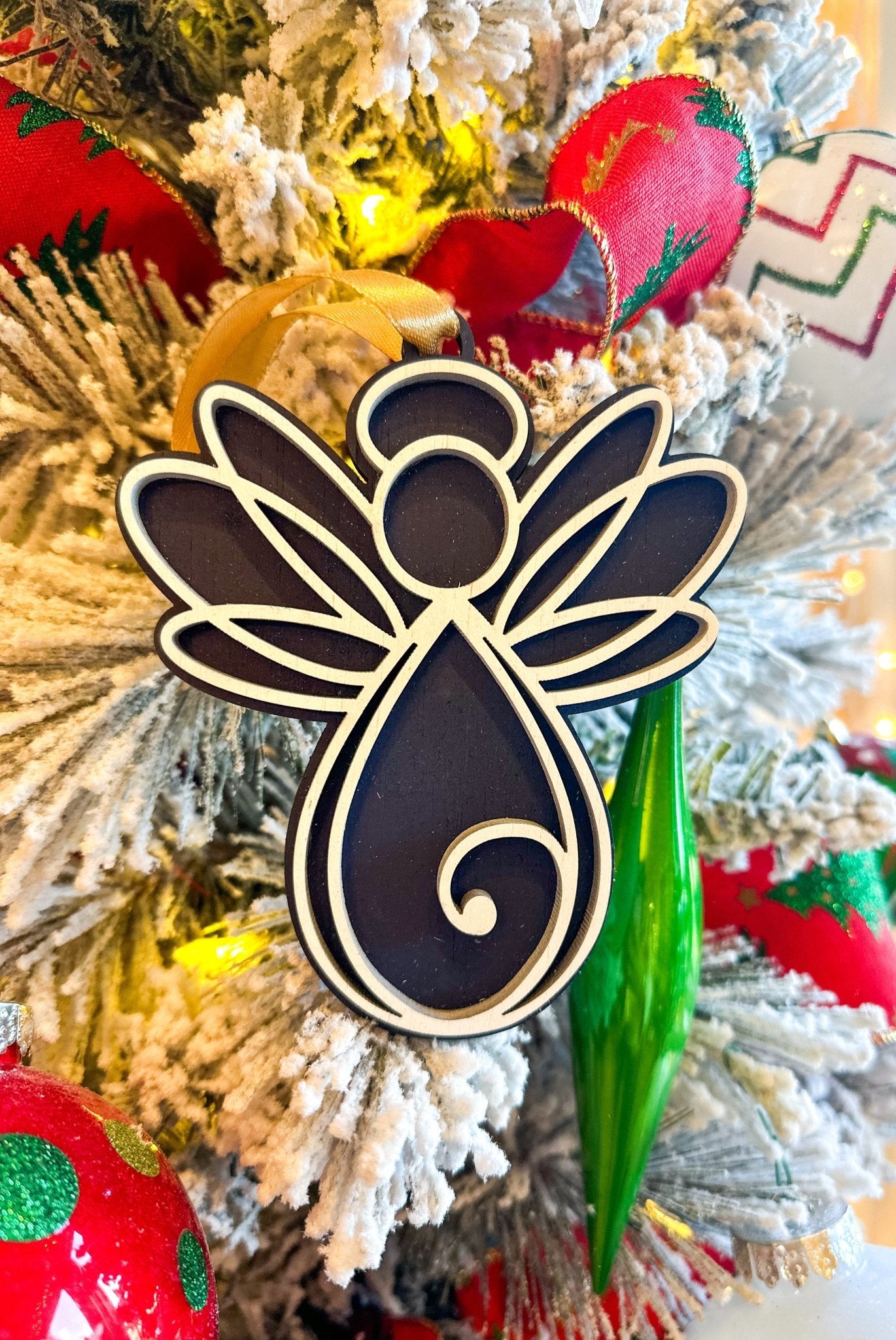 Navy Angel Ornament - Blissful Boutique