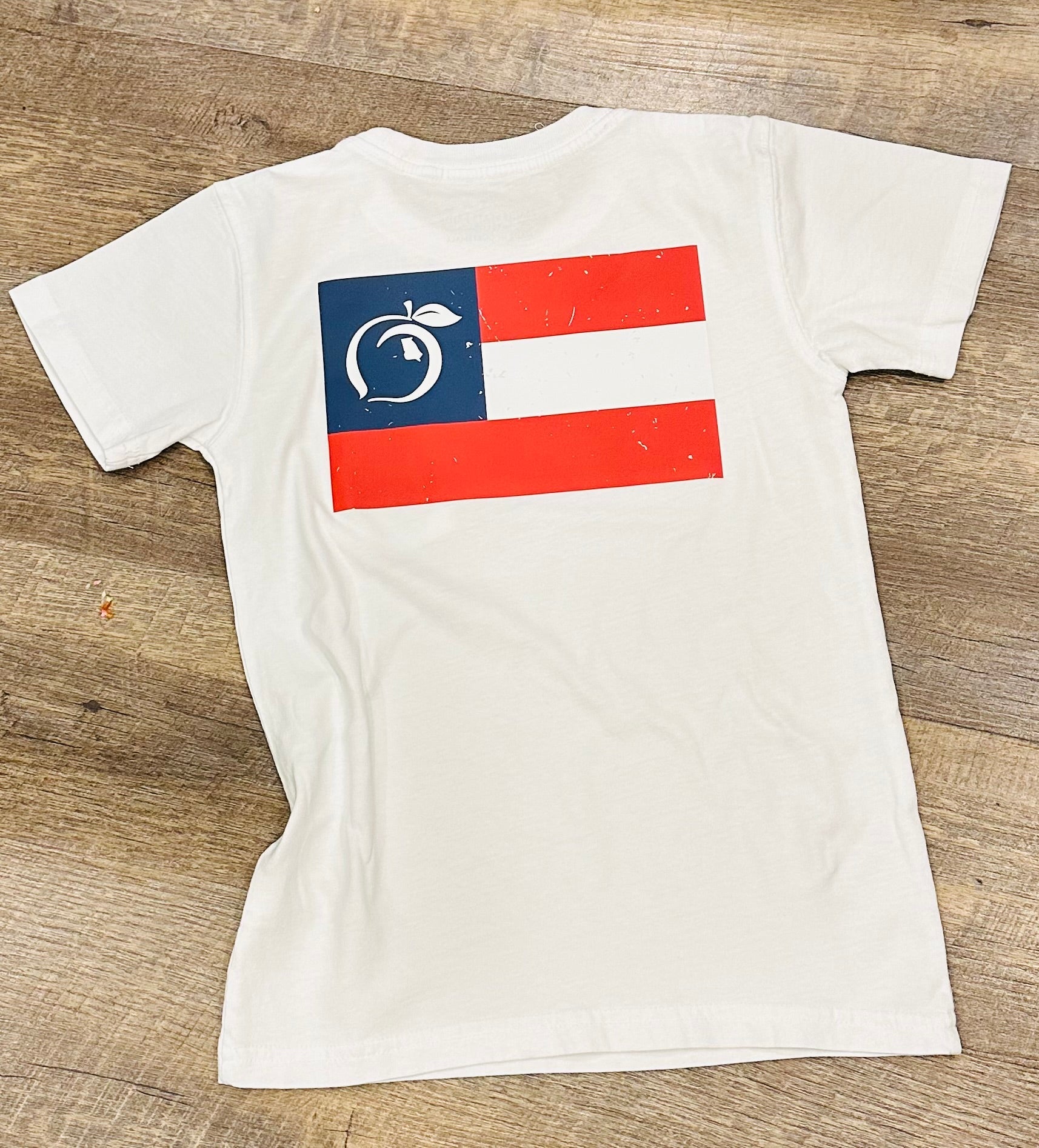 Peach State Pride PSP Flag Youth/Kids Pocket Tee (Multiple Colors Available) - Blissful Boutique