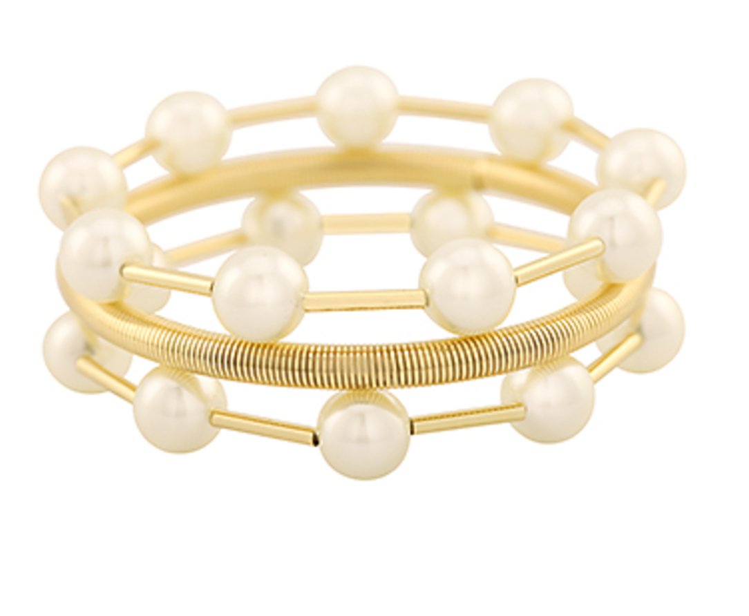 Pearl Omega Bracelet Set - Blissful Boutique