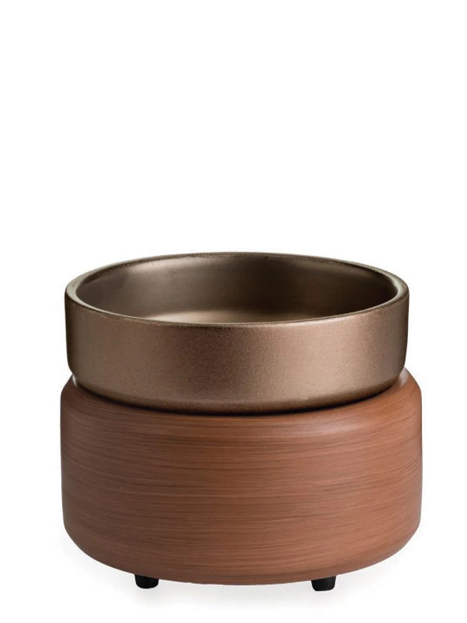 Pewter Walnut 2 - in - 1 Wax Melter - Blissful Boutique