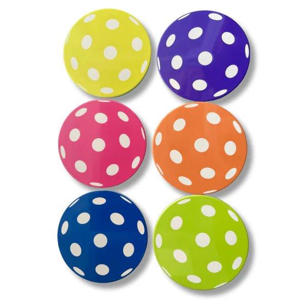 Pickleball Coasters - 6pc Set - Blissful Boutique