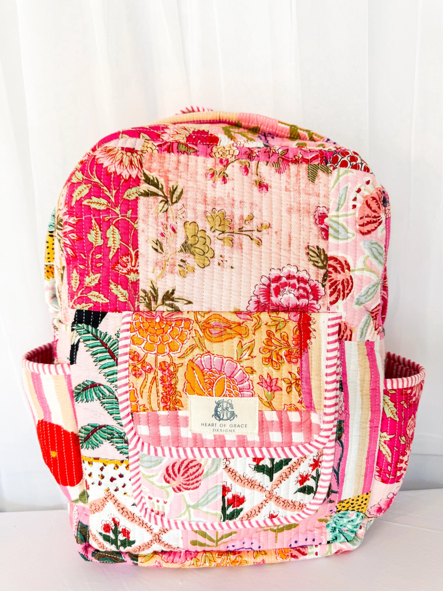 Pink City Quilted Backpack - Blissful Boutique