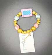 Pink Mahjong Tile Bracelets - Blissful Boutique