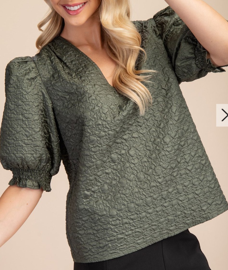 Puff Sleeve Top - Blissful Boutique