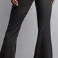 Rib Brushed, Full Length, High - Rise Bell Bottom - Blissful Boutique