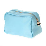 Round Zippered Nylon Cosmetic Pouch Bag - Blissful Boutique