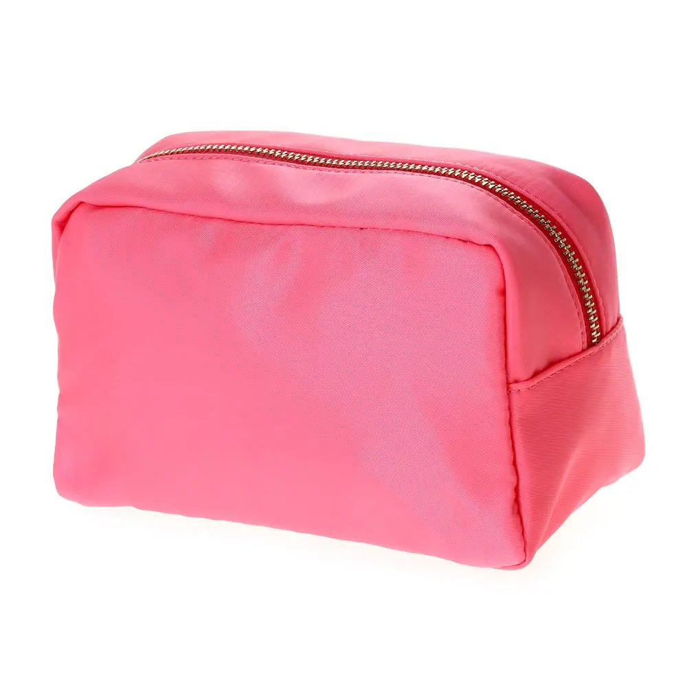 Round Zippered Nylon Cosmetic Pouch Bag - Blissful Boutique