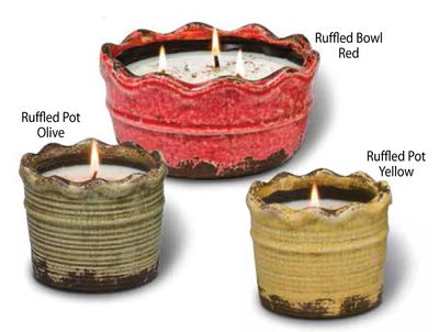 Ruffled Pot Candle