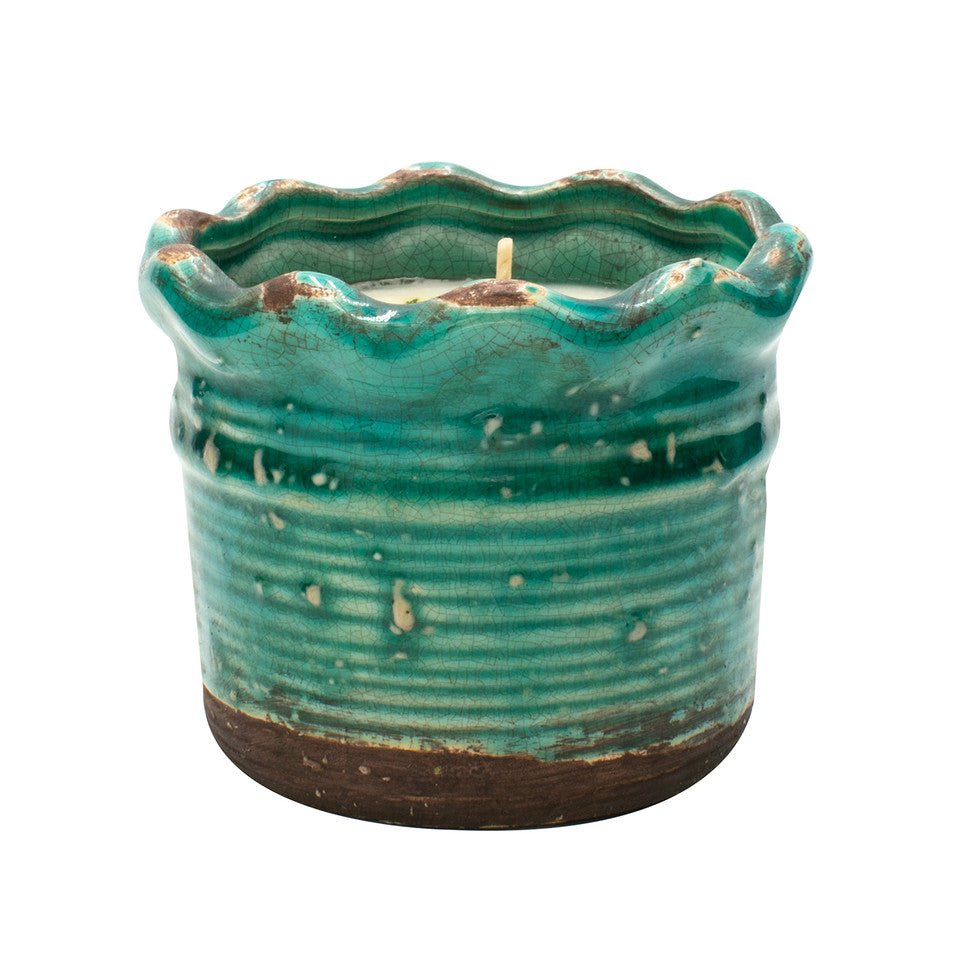 Ruffled Pot Candle - Blissful Boutique