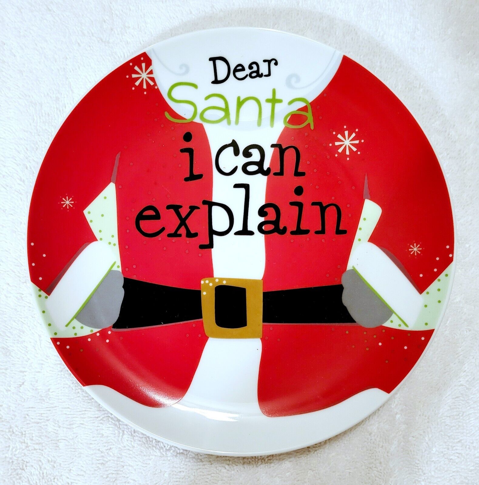 Santa I Can Explain Plate - Blissful Boutique