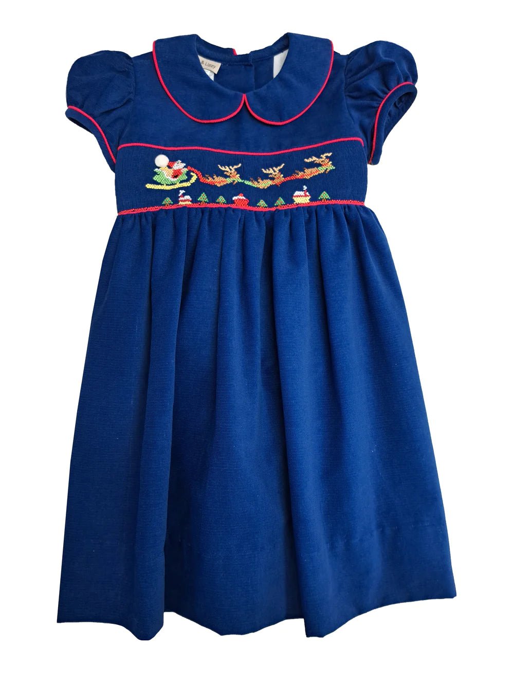 "Santa on the Way" Smocked Dress - Blissful Boutique