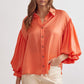 Satin Collared Button Down (Multiple Colors Available) - Blissful Boutique