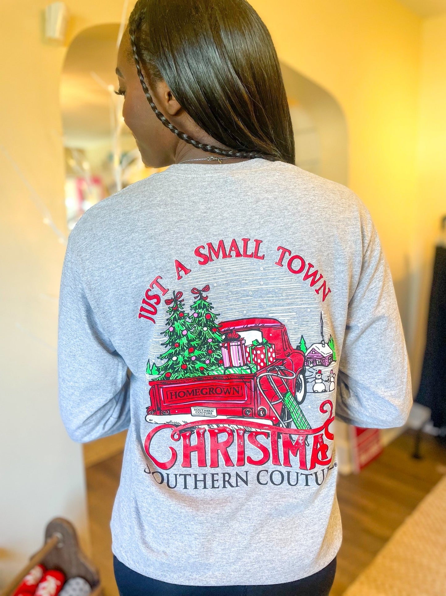 SC Classic Small Town Christmas Long Sleeve Sports Tee - Blissful Boutique