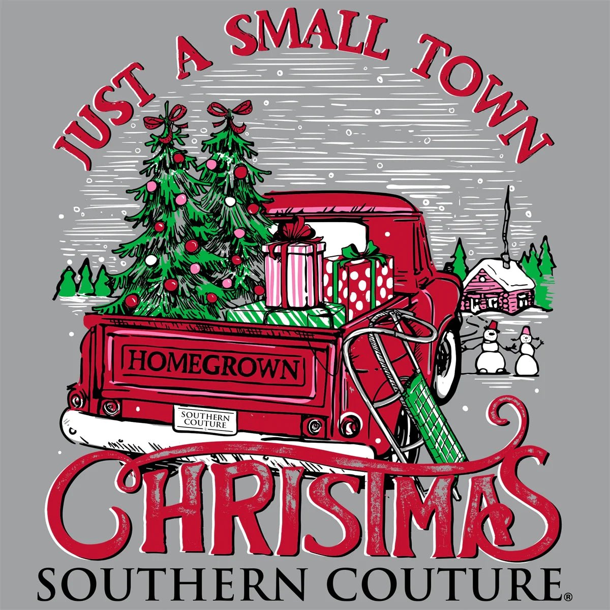 SC Classic Small Town Christmas Long Sleeve Sports Tee - Blissful Boutique