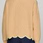 Scallop Hem Sweater - Blissful Boutique