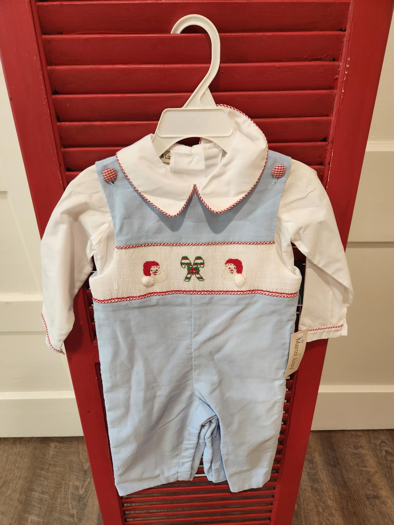 Smocked Overall Set - Blissful Boutique