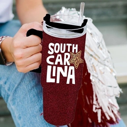 South Carolina Garnett Glitter Tumbler - Blissful Boutique