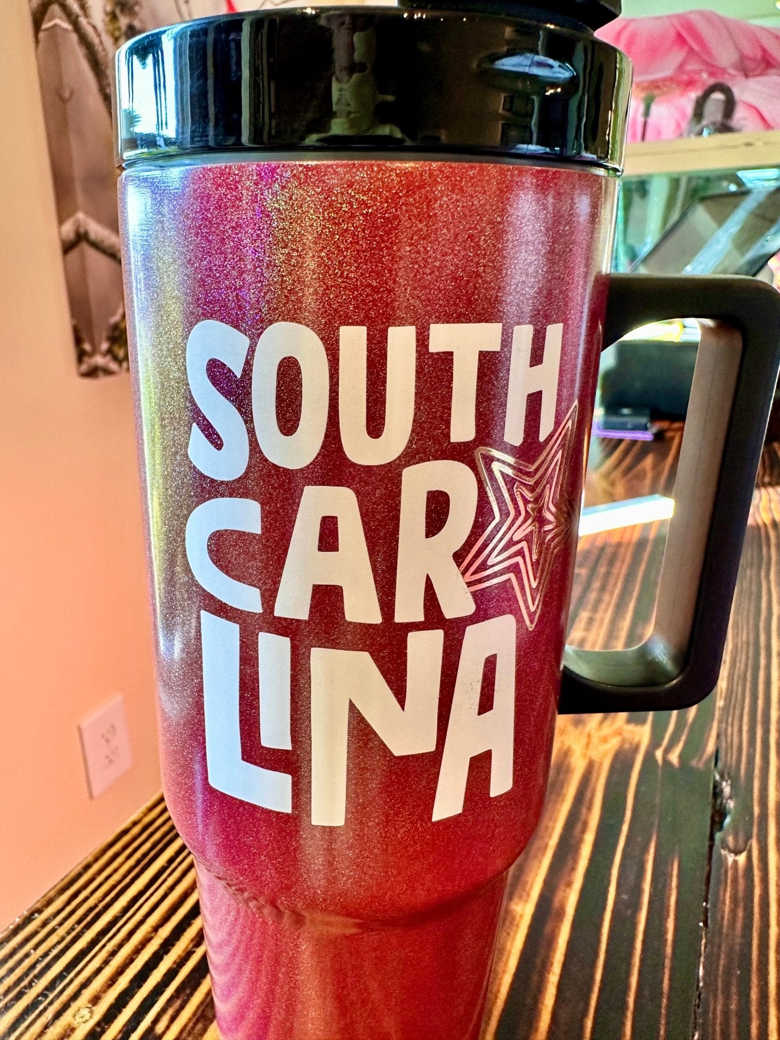 South Carolina Garnett Glitter Tumbler - Blissful Boutique